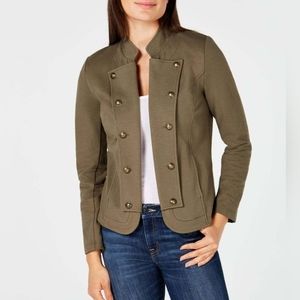 Tommy Hilfiger Military Band Jacket Olive Green Size Medium